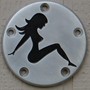 Mud flap girl inlaid